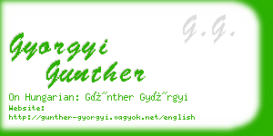 gyorgyi gunther business card